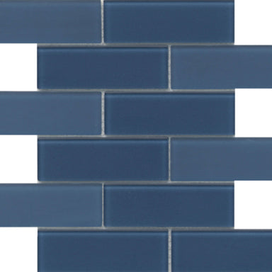 H2O in Navy Glass Tile