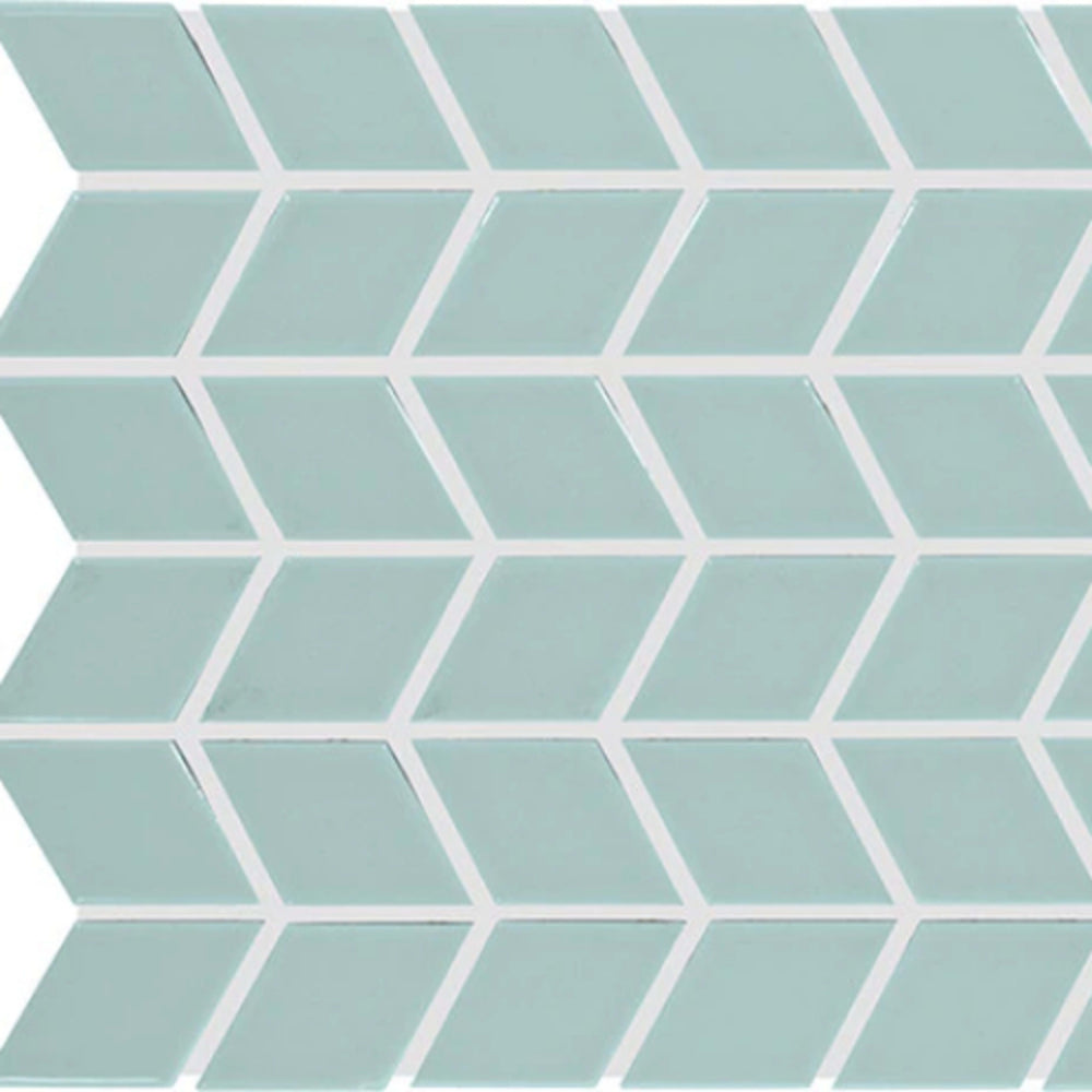 Color Wheel Retro in Spa Chevron Tile