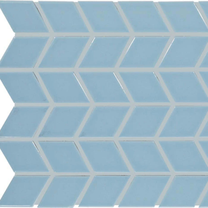 Color Wheel Retro in Waterfall Chevron Tile
