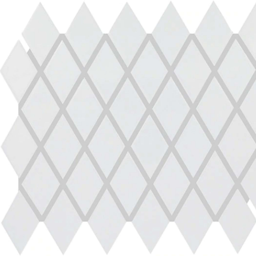 Color Wheel Retro in Arctic White Arabesque Tile