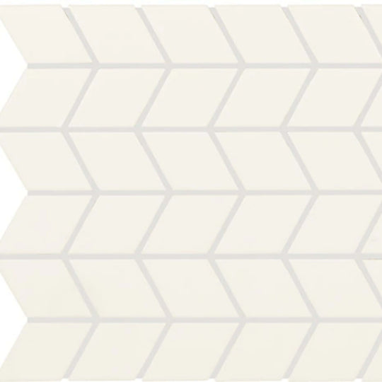 Color Wheel Retro in Matte Arctic White Chevron