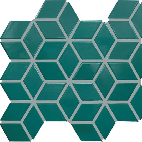 Color Wheel Retro in Peacock 3d Cube