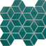 Color Wheel Retro in Peacock 3d Cube Tile