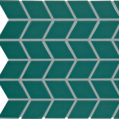 Color Wheel Retro in Peacock Chevron Tile