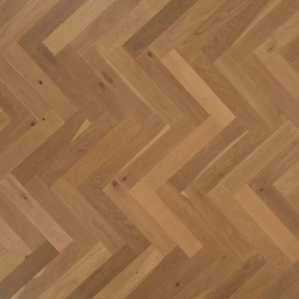 Gault Estate Herringbone in English Brown Oak Hardwood