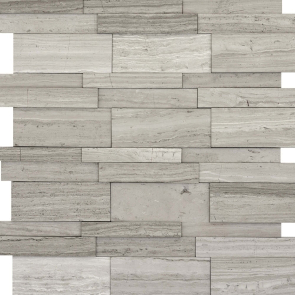 Metro in Gray - 3d Linear Honed Natural Stone