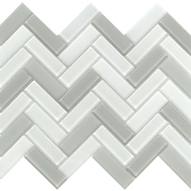 Charisma in Flair Herringbone Glass Tile