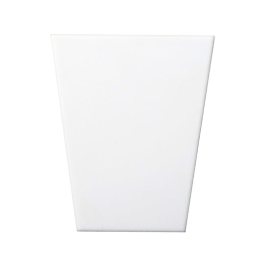 Code in White 5" X 6" Wedge High Glass