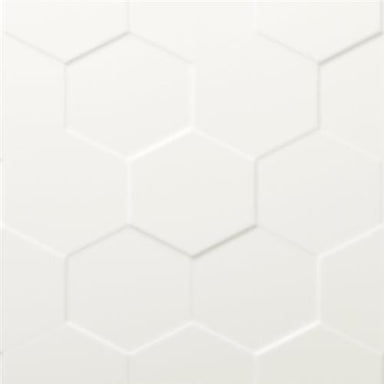 Center in Hex White Tile