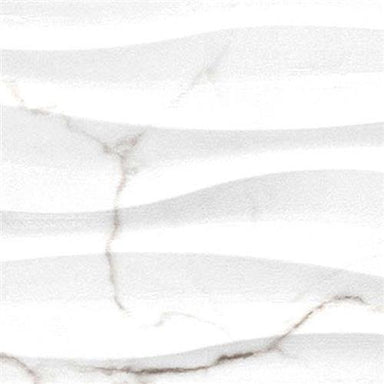 Sculpture in White Wave 13"x36" Tile