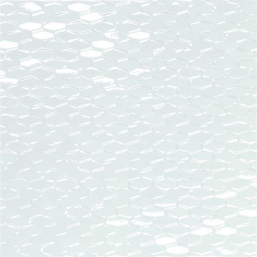 Artwork in White Mini Hexagon 12"x35"