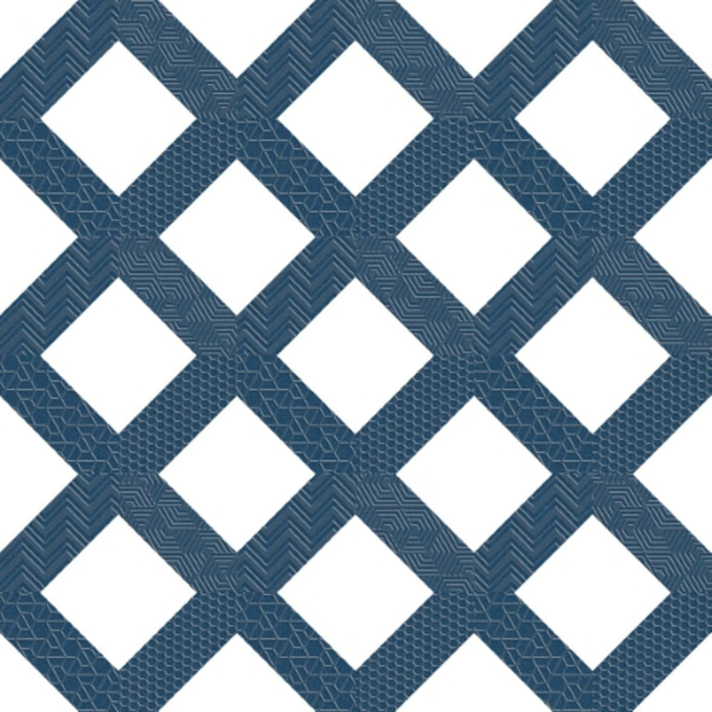 Geometry in Frame Navy 10" X 10" Tile