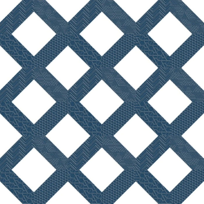 Geometry in Frame Navy 10" X 10" Tile