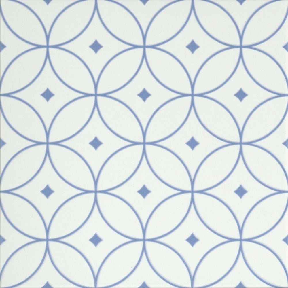 Geometry in Atom Blue 10" X 10" Tile