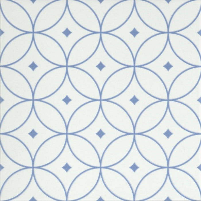 Geometry in Atom Blue 10" X 10" Tile