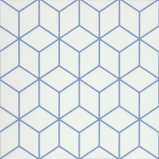 Geometry in Cube Blue 10" X 10"