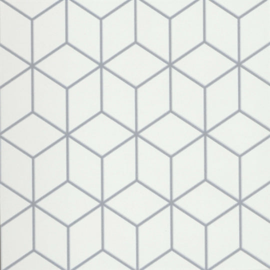 Geometry in Cube Gray 10" X 10"