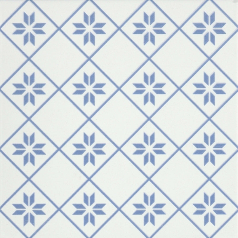Geometry in Petal Blue 10" X 10" Tile