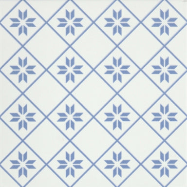Geometry in Petal Blue 10" X 10" Tile