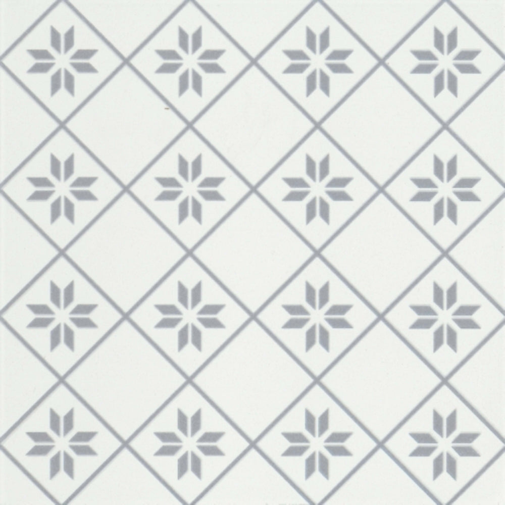 Geometry in Petal Gray 10" X 10" Tile