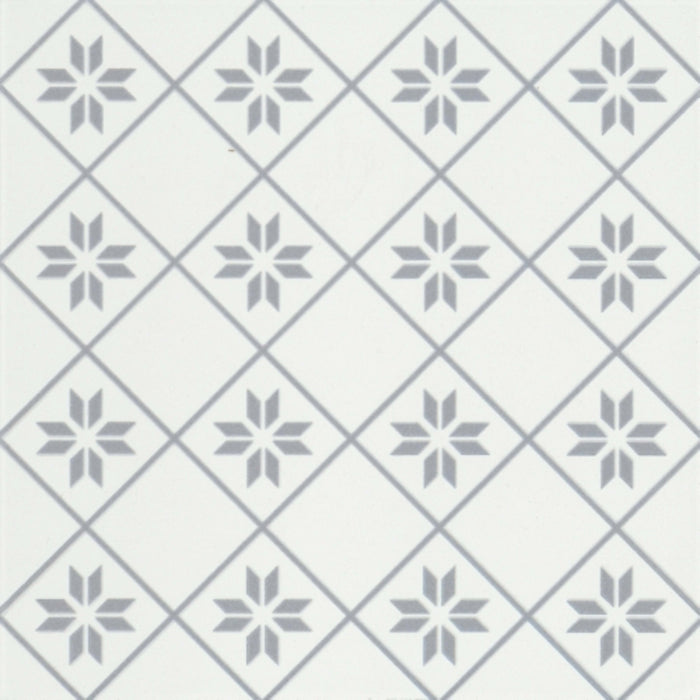 Geometry in Petal Gray 10" X 10" Tile