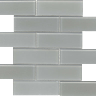 H2O in Silver Glass Tile