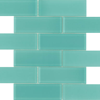 H2O in Turquoise Glass Tile