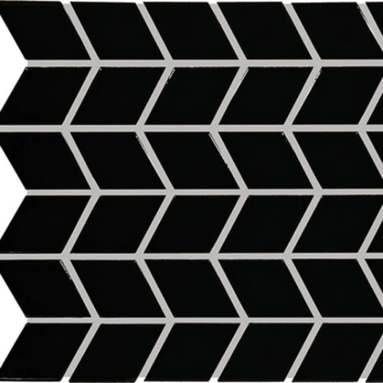 Color Wheel Retro in Black Chevron