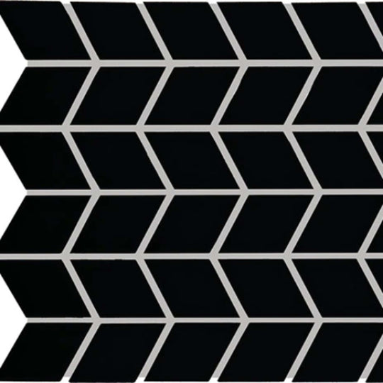 Color Wheel Retro in Matte Black Chevron