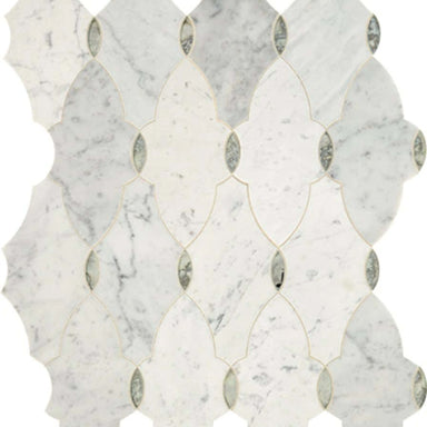 Lavaliere in Carrara White/Antique Mirror Romantique Tile