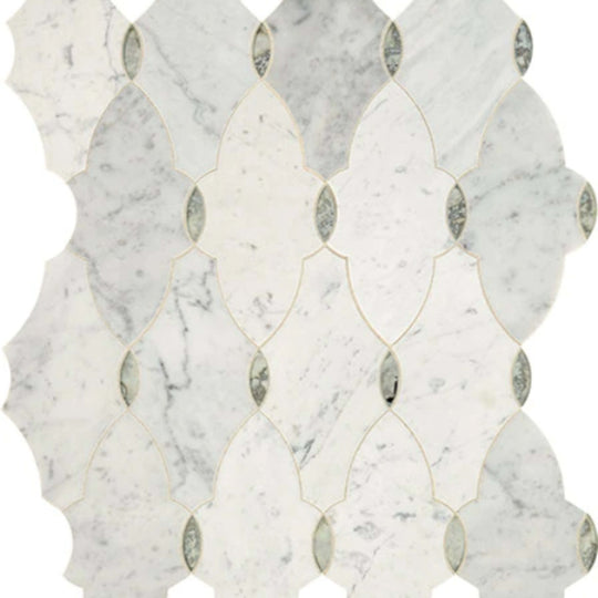 Lavaliere in Carrara White/Antique Mirror Romantique