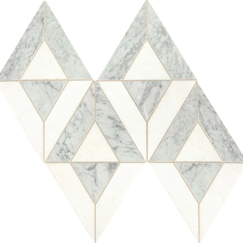 Lavaliere in Carrara White/Thassos White Radiant Tile