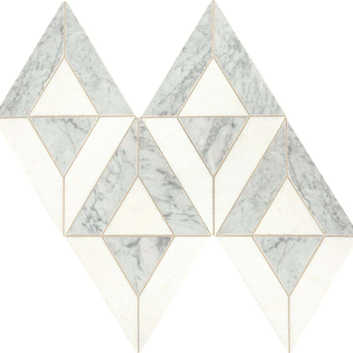 Lavaliere in Carrara White/Thassos White Radiant Tile