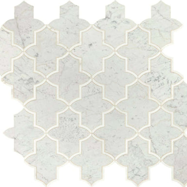 Lavaliere in Carrara White/Thassos White Byzantine Tile