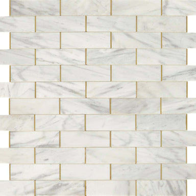 Lavaliere in Alluring White/Brass Melded Tile