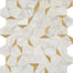 Lavaliere in Alluring White/Brass Illusionary Tile