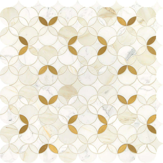 Lavaliere in Calacatta Gold/ Brass Shapestry