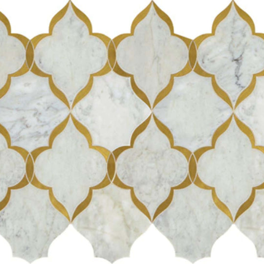 Lavaliere in Carrara White/ Brass Kapali
