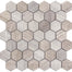Metro in Gray - 2" Mixed Hexagon Honed Natural Stone