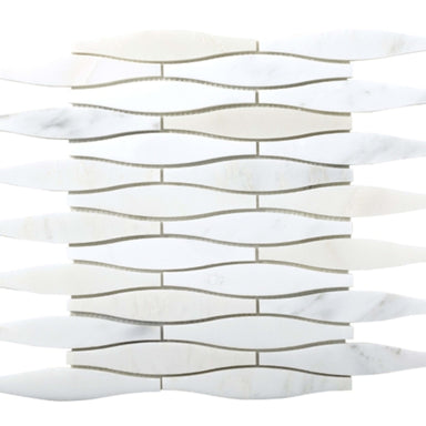 Marble Winter Frost in Winter Frost Convex Mosaic - Mesh Mosaic Natural Stone