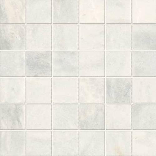 Parksville Stone in Yukon White Marble - 2x2 Mosaic