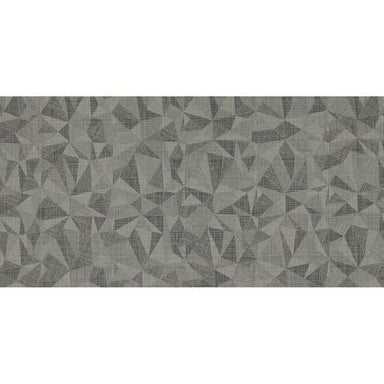 Fabric Art in Modern Kaleidoscope Ashen Steel Prism 12x24 Tile