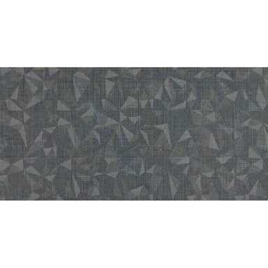 Fabric Art in Modern Kaleidoscope Midnight Steel Prism 12x24 Tile