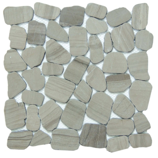 Cultura in Taupe 12" X 12" Pebble On Mesh