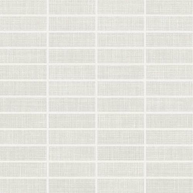 Fabric Art in Modern Textile White 1x3 Tile