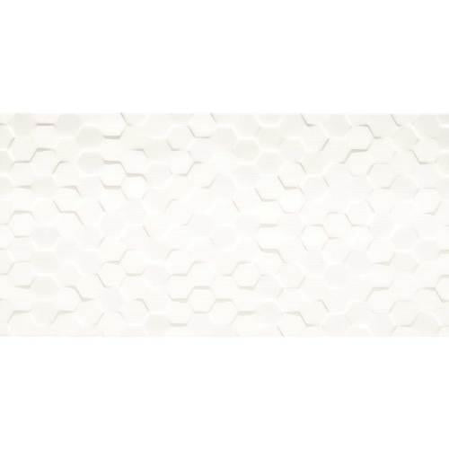 Multitude in Origami White Hexagon 12x24 Tile