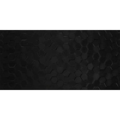 Multitude in Domino Black Hexagon 12x24 Tile