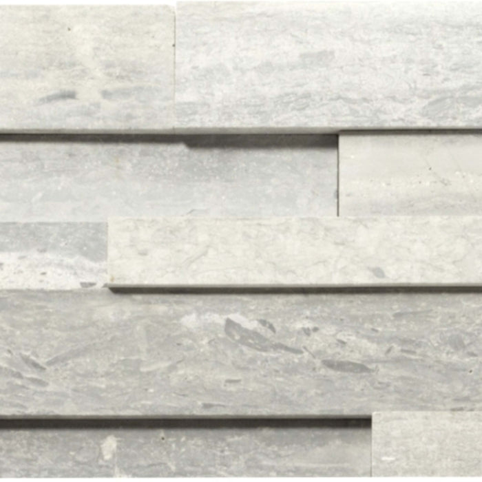 Metro in Blue 3d Ledger 6" X 24" Natural Stone