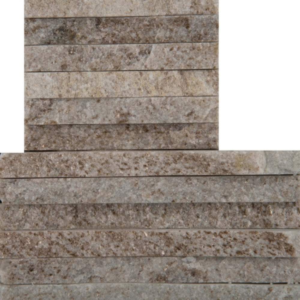 SLATE, QUARTZITE & SANDSTONE in Cream Gold Quartzite - Flamed Mini Stacked Mini Corner Set 6" X 24" X 1.25" Natural Stone