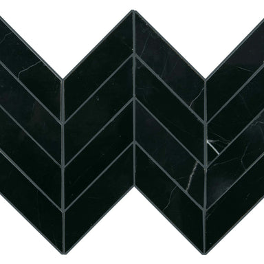Pietra Divina in Nero Marquina Chevron Natural Stone